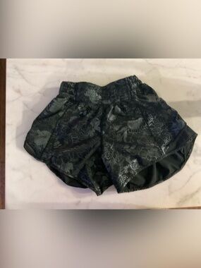 lululemon athletica Black Floral Athletic Shorts